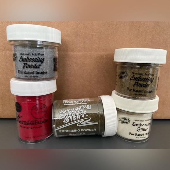 Embossing powder glitter crafting art stamp supplies holiday craft Christmas 🎄 - Picture 2 of 10
